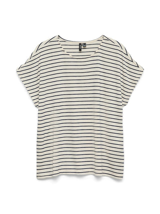 Γυναικεία μπλούζα κοντομάνικη VMHOLLI CAP SLEEVE O-NECK TOP JRS VERO MODA 10339728 BIRCH SS26