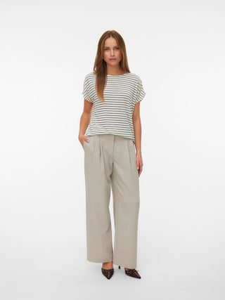Γυναικεία μπλούζα κοντομάνικη VMHOLLI CAP SLEEVE O-NECK TOP JRS VERO MODA 10339728 BIRCH SS26