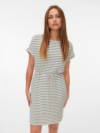 Γυναικείο φόρεμα VMHOLLI SS BOAT-NECK SHORT DRESS JRS 10339734 VERO MODA BIRCH SS26