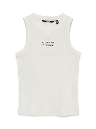 Γυναικείο top VMNIRA CAISA SL TANK TOP BOX JRS VERO MODA 10341982 SNOW WHITE SS26