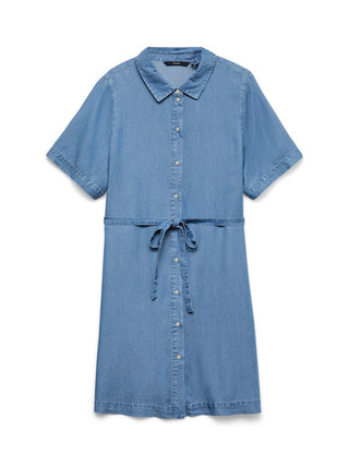 Γυναικείο φόρεμα VMBREE SS SHORT TENCEL SHIRT DRESS VERO MODA 10341620 MEDIUM BLUE DENIM SS26