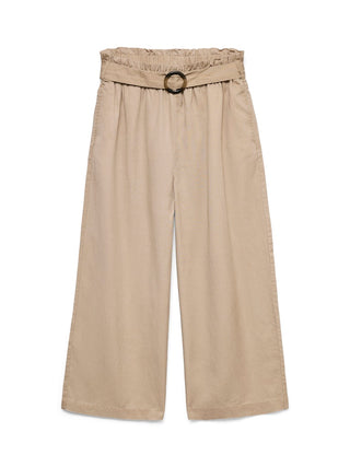 Γυναικεία παντελόνα VMBREE HR TENCEL BELT CULOTTE PANTS VERO MODA 10341670 SILVER MINK SS26