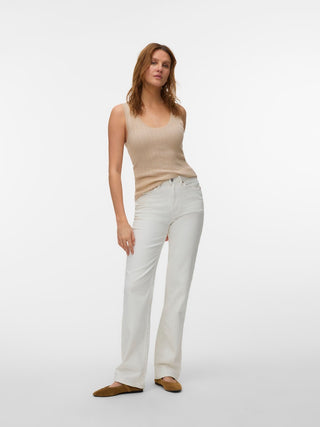 Γυναικείο top VMSECRET SHORE 2 WAY SL U-BACK TOP SE LX VERO MODA 10342597 OATMEAL SS26