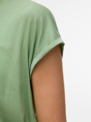 Γυναικεία μπλούζα κοντομάνικη VMAVA PLAIN SS TOP JRS Vero Moda 10284468 Mistletoe NOOS SS26