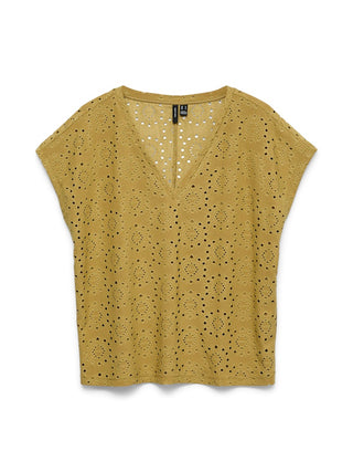 Γυναικείο top VMTASSA LIV SS V-NECK TOP JRS VERO MODA 10344367 WILLOW SS26