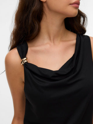 Γυναικείο top VMCARLY SL BUCKLE TOP JRS VERO MODA 10344389 BLACK SS26