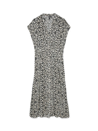 Γυναικείο φόρεμα VMMENNY SL PLEAT 7/8 DRESS WVN GA VERO MODA 10341545 BIRCH SS26