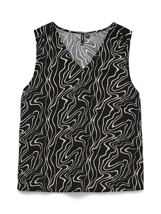 Γυναικείο top VMEASY JOY S/L V-NECK TOP WVN GA VERO MODA 10301759 BLACK SS26