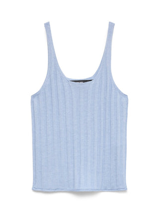 Γυναικείο top VMLULA LINEN SL O-NECK TOP NOOS VERO MODA 10346048 BRUNNERA BLUE SS26