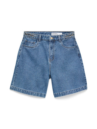 Γυναικείο σορτς VMKATHY HR BERMUDA SHORTS SI357 VERO MODA 10344814 MEDIUM BLUE DENIM SS26