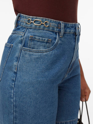 Γυναικείο σορτς VMKATHY HR BERMUDA SHORTS SI357 VERO MODA 10344814 MEDIUM BLUE DENIM SS26
