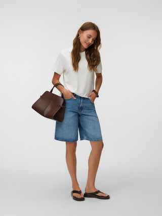 Γυναικείο t-shirt VMKLARA METTE SS TOP BOX JRS VERO MODA 10344820 SNOW WHITE/GIVE YOURSELF SS26