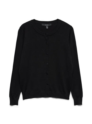 Γυναικεία ζακέτα πλεκτή VMSILJE LS O-NECK CARDIGAN VERO MODA 10346655 BLACK NOOS W26/27