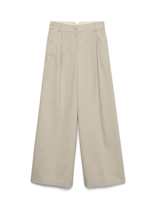 Γυναικεία παντελόνα VMNILLE HW WIDE PANT VERO MODA 10342556 OATMEAL SS26