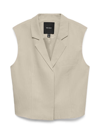 Γυναικείο γιλέκο VMNILLE SL WAISTCOAT VERO MODA 10342558 OATMEAL SS26