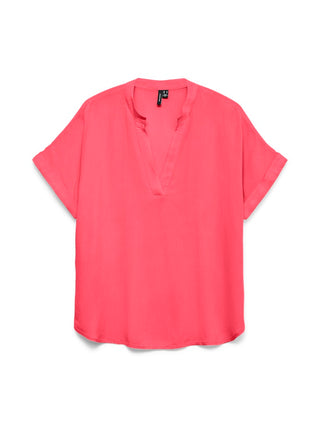 Γυναικεία μπλούζα κοντομάνικη VMBEAUTY SS TOP WVN GA VERO MODA 10279697 CORAL PARADISE NOOS SS26