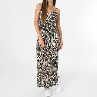 Γυναικείο φόρεμα VMEASY JOY SLIT MAXI V-NECK DRESS WV GA VERO MODA 10307995 OATMEAL SS26