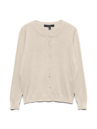 Γυναικεία ζακέτα πλεκτή VMSILJE LS O-NECK CARDIGAN VERO MODA 10346655 BIRCH NOOS W26/27