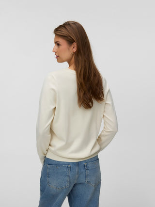 Γυναικεία ζακέτα πλεκτή VMSILJE LS O-NECK CARDIGAN VERO MODA 10346655 BIRCH NOOS W26/27