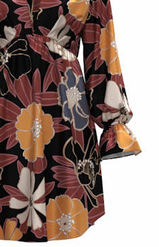 Γυναικείο φόρεμα VIBIZ L/S V-NECK DRESS/ZL VILA 14083776 BLACK W25/26