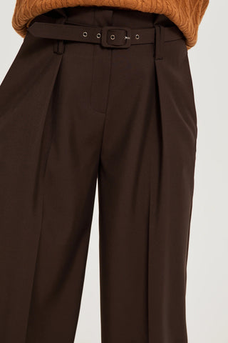 Γυναικείο παντελόνι MOODO Z-SP-4830 BROWN W25/26