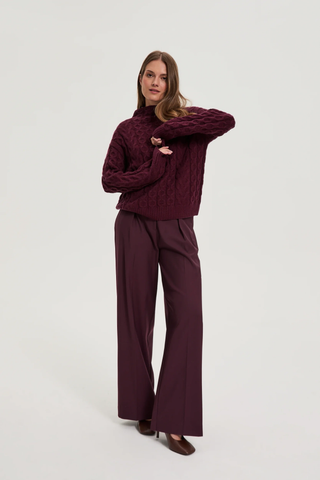 Γυναικείο παντελόνι MOODO Z-SP-4830 BORDAUX W25/26