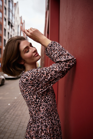 Γυναικείο φόρεμα MOODO Z-SU-4804 BLACK LEOPARD W25/26
