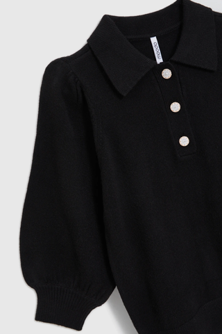 Γυναικεία πλεκτή μπλούζα MOODO Z-SW-4811 BLACK W25/26