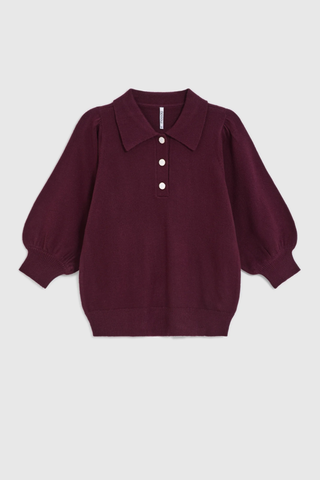 Γυναικεία πλεκτή μπλούζα MOODO Z-SW-4811 BORDAUX W25/26
