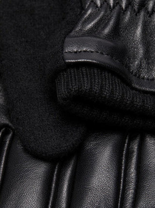 Ανδρικά γάντια 50% Leather - 50% Wool JACK & JONES 12214811 ΜΑΥΡΟ - urbans.gr