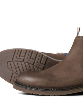 Ανδρικά μποτάκια JFWLEYTON LEATHER JACK & JONES 12140924 Brown Stone W24/25 - urbans.gr