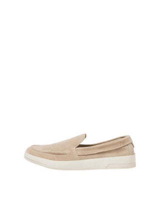 Ανδρικά παπούτσια Suede Loafers Slip - On JACK & JONES 12228939 Sand - urbans.gr