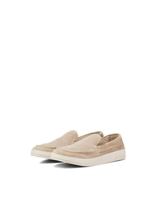 Ανδρικά παπούτσια Suede Loafers Slip - On JACK & JONES 12228939 Sand - urbans.gr