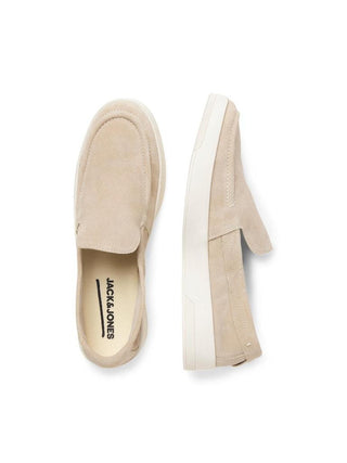 Ανδρικά παπούτσια Suede Loafers Slip - On JACK & JONES 12228939 Sand - urbans.gr