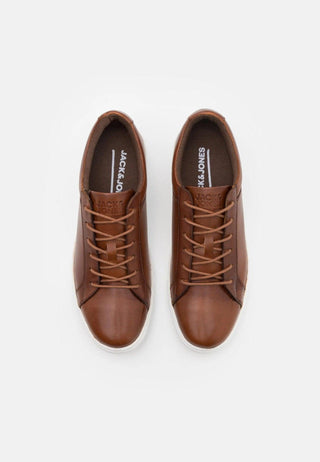 Ανδρικά sneakers δερμάτινα JACK & JONES 12202588 Cognac - urbans.gr