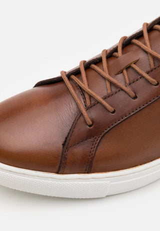 Ανδρικά sneakers δερμάτινα JACK & JONES 12202588 Cognac - urbans.gr