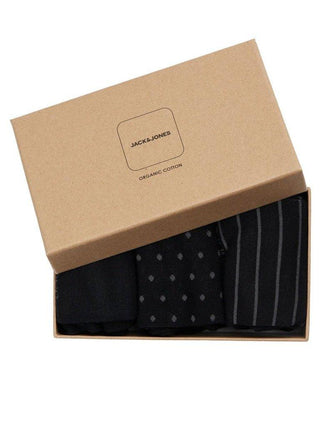 Ανδρικές κάλτσες 3 PACK JACARBO ORGANIC SOCK GIFTBOX JACK & JONES 12198331 Black W24/25 - urbans.gr