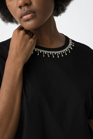 Γυναικεία μπλούζα κοντομάνικη Brilhante TIFFOSI 10059649 ΜΑΥΡΟ SS25