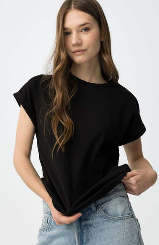 Γυναικεία μπλούζα κοντομάνικη BENJIE TIFFOSI 10065998 BLACK SS26