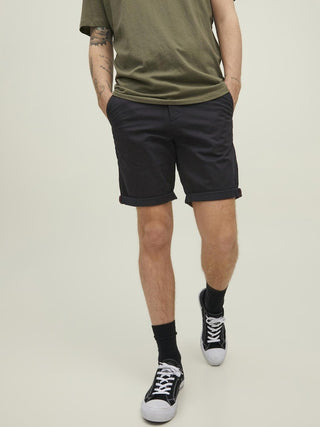 Ανδρική βερμούδα chino Regular Fit 78% Cotton, 20% Recycled Cotton, 2% Elastane JPSTBOWIE SHORTS SOLID MID SN JACK & JONES 12165604 Black S 24