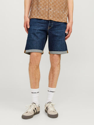 Ανδρική βερμούδα Denim Relaxed Fit 98% Cotton - Organic Direct-to-Farm, 2% Elastane JJICHRIS JJORIGINAL SHORTS AM 800 JACK & JONES 12253814 Blue Denim S 24