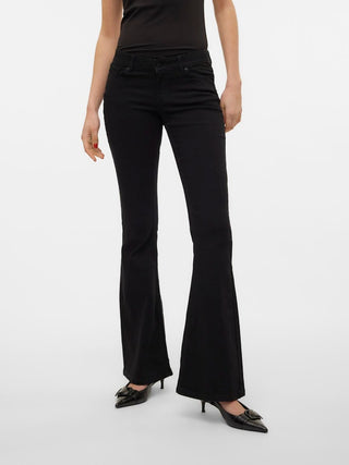 Γυναικείο τζιν Flared Fit 70% Cotton, 29% Polyester, 1% Elastane VMELLY MR FLARED JEANS BLK VERO MODA 10313109 Black W24/25