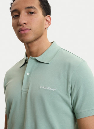 Ανδρική μπλούζα polo κοντομάνικη GUESS M4BP29KCJV1 MINT SS26