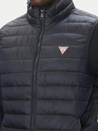 Ανδρικό μπουφάν αμάνικο GUESS M5RN55WHAB2 DARK BLUE SS26