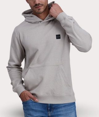 Ανδρικό φούτερ με κουκούλα JCOFUSION BRANDING MELANGE SWEAT HOOD JACK&JONES 12300830 DOVE W26/27