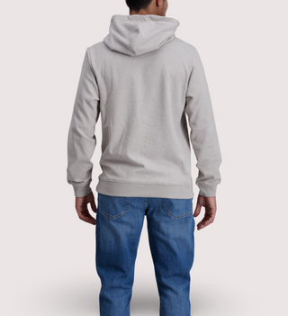 Ανδρικό φούτερ με κουκούλα JCOFUSION BRANDING MELANGE SWEAT HOOD JACK&JONES 12300830 DOVE W26/27