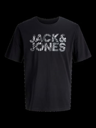 Ανδρικό t-shirt JJEJEFF LOGO TEE SS SN JACK&JONES 12288536 BLACK SS26