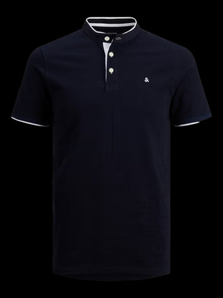 Ανδρική μπλούζα polo κοντομάνικη JJEPAULOS MAO POLO SS Jack & Jones 12199711 DARK NAVY NOOS SS26