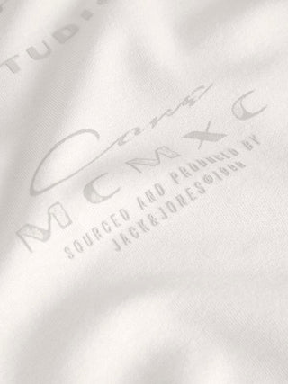 Ανδρικό t-shirt JCOFUSION BACK PRINT TEE SS CREW NECK Jack & Jones 12289911 Bright White SS26