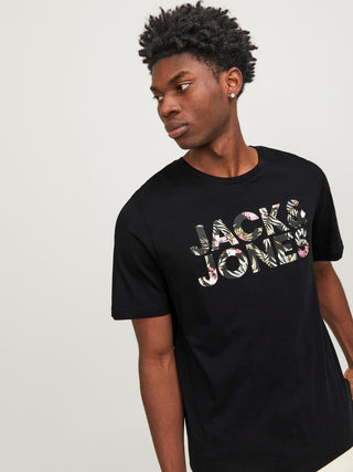 Ανδρικό t-shirt Standard Fit 100% Cotton JJEJEFF CORP LOGO TEE SS O-NECK SN JACK & JONES 12250683 Carbon S 24
